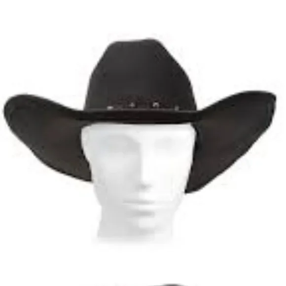 FRYE Wide Brimmed Black Western Cowgirl Rodeo Leather Band Boho Hat🆕⌚📦🏃💨🚚 - Picture 6 of 10